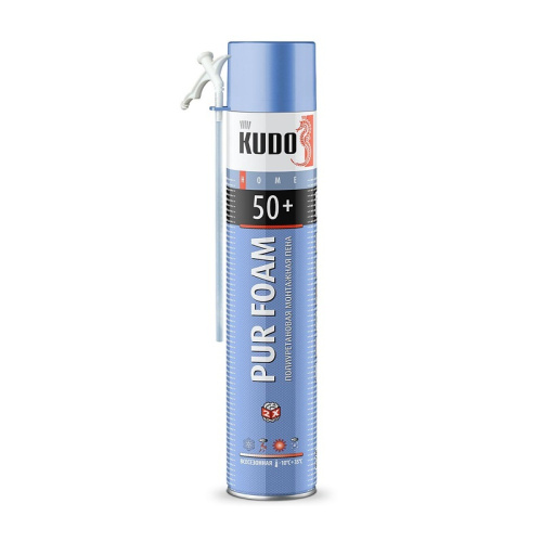 Пена полиуретановая монтажная Kudo Home 50+, бытовая, всесезонная(1 л), тов-214838