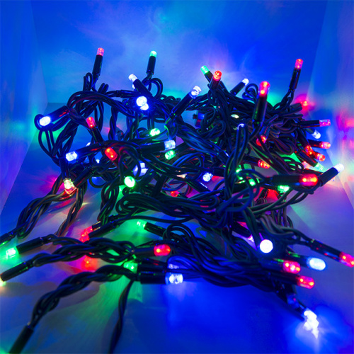 Гирлянда светодиодная уличная рисовая, SE-RICE-10100M, 10M,100LED,мульти(4цв.),IP60,черн шн.1,5м, Funray, 13036