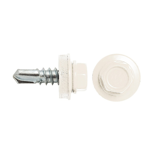 Саморез кровельный RAL-9003 ZP 4,8х35 (250 шт), тов-048468, (сигнальный белый)