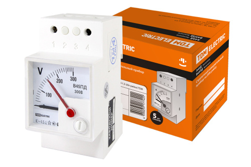 Вольтметр В45ПД  300В-1,5 (din-рейка) TDM SQ1102-0307