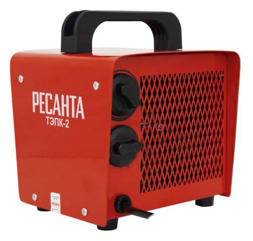 Тепловая электрическая пушка ТЭПК-2 (керам.нагревательный элемент) квадратный корпус Ресанта, 67/1/40