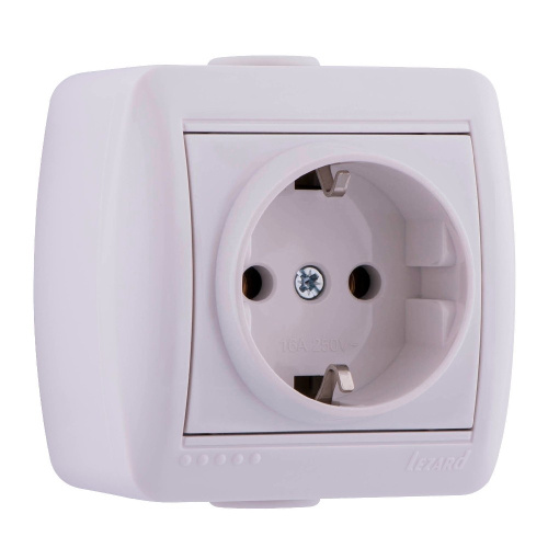 710-0200-122 NATA Розетка с/з керамика белый