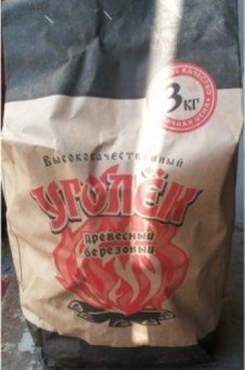 Уголь древесный берёзовый "УГОЛЁК" 3 кг