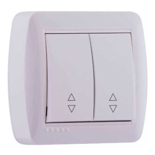 711-0200-106 DEMET Выключатель двойной LEZARD (ПРОХОДНОЙ) белый