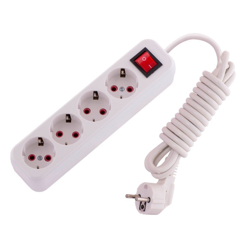 720-0403-402 LILA Удлинитель с/з 4 вх. 3 м. с вык. (3500Вт)