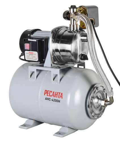 Автономная насосная станция АНС-4200Н, 24 литра, 1200Вт (датчик сухого хода), Ресанта, 77/1/5