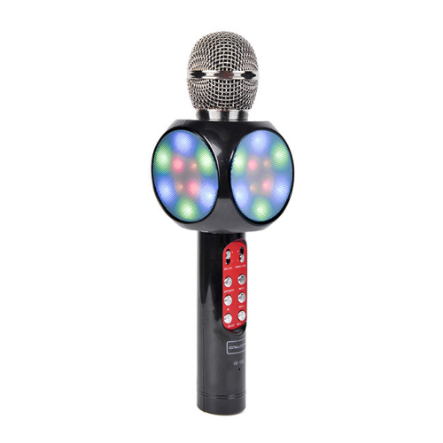 Караоке-микрофон Atom KM-1100L, 3Вт (моно), АКБ 1800мА/ч, Bluetooth - 4.1 (до10м), USB,AUX, беспр.микроф.