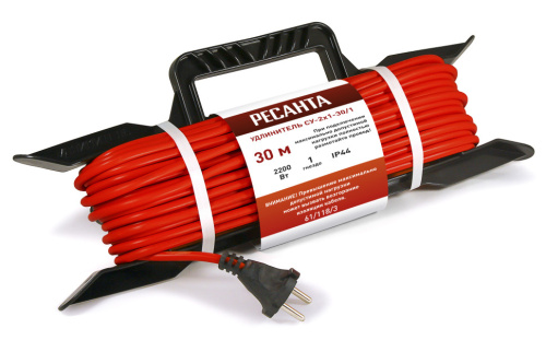 Удлинитель силовой на рамке, СУ-2х1-30/1 (IP44) Ресанта, 2200Вт, 61/118/3