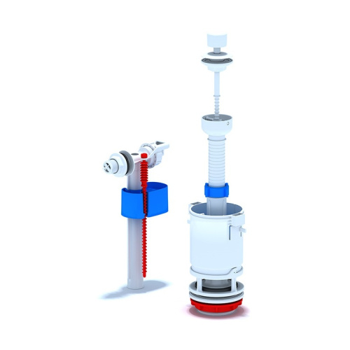 Арматура д/бачка унитаза (шток выпуска пластик., бок.подводка), тов-153818