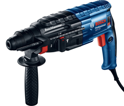 Перфоратор Bosch GBH 240 SDS-Plus, 790 Вт, 2.7 Дж, 930 об/мин, 4200 уд/мин, кейс, 2.8 кг, 1257998