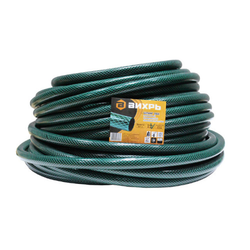 Шланг поливочный ПВХ, трёхслойный армированный 3/4, 25м, 10 бар, ВИХРЬ, 73/7/2/1