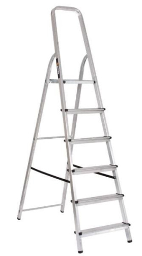 Стремянка алюминиевая СА 1х6 Вихрь, 73/5/1/4