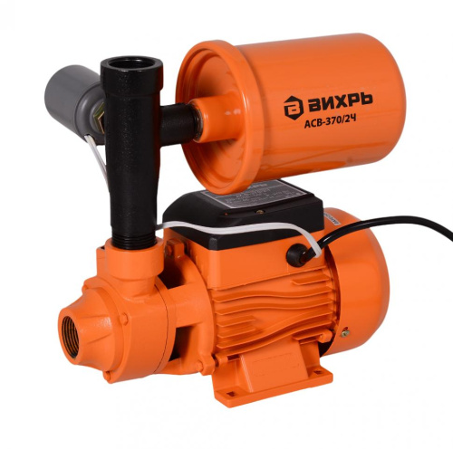 Насосная станция водоснабжения "ВИХРЬ" АСВ-370/2 Ч (370Вт, 45 л/мин, макс. напор 30 метров) (Чугун), 68/1/8