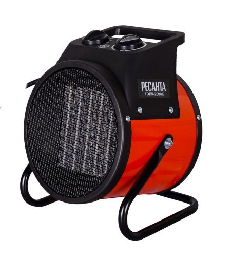 Тепловая электрическая пушка "РЕСАНТА" ТЭПК-2000К (КРУГЛАЯ, керам.нагревательный элемент) 67/1/24