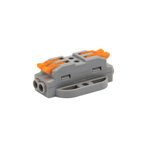 Клемма соединительная многоразовая проходная 2 полюса, с монтажной площадкой (0,08-4 мм²), (50 шт./уп.) REXANT