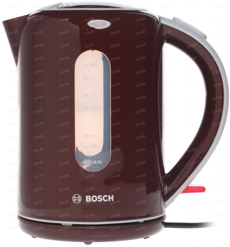 Электрочайник Bosch TWK7604 бордовый [пластик, 1.7 л, 2200 Вт, фильтр, скрытый нагревательный элемент]
