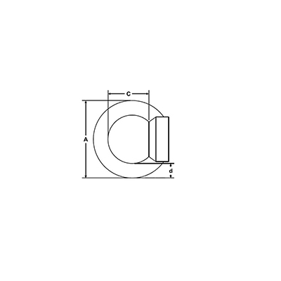 Рым-гайка DIN 582, М8 (уп 50шт)