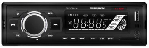 Автомагнитола TELEFUNKEN TF-CCR8102 черный\W(1din/4х40Вт/радио/USB/TF)