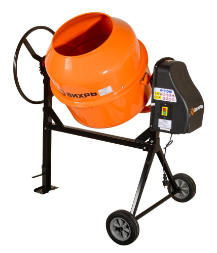 Бетономешалка "ВИХРЬ" БМ-180, модель с чугунным венцом, 74/1/4