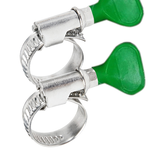 Хомут-стяжка кабельная стальная червячная REXANT с ключом W 16-27 мм, упаковка 50 шт.