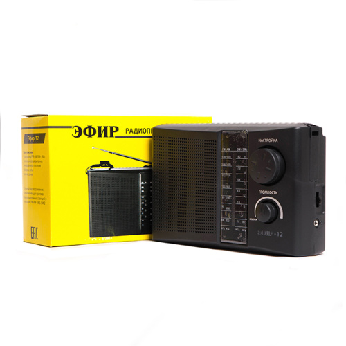 Радиоприемник "Эфир-12", бат. 2*R20 (не в компл.), 220V