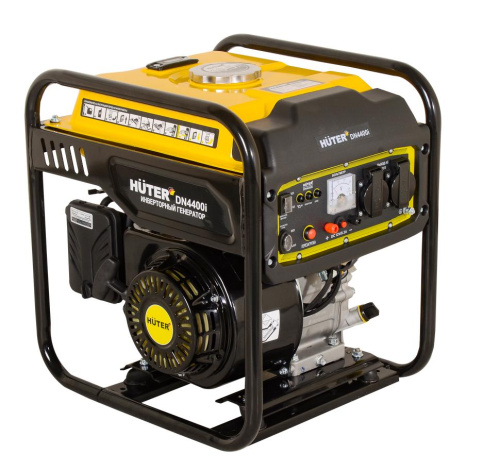 Инверторный генератор бензиновый DN4400i Huter, 3600Вт, 31кг, чистый синус, 64/10/5