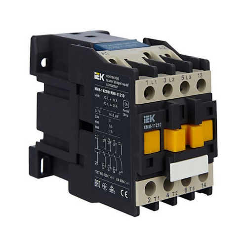 Контактор КМИ-11210 12А 230В/АС3 1НО ИЭК, KKM11-012-230-10
