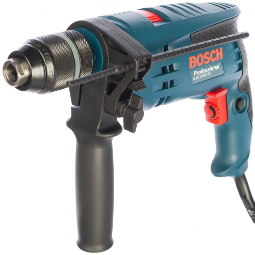 Дрель ударная Bosch GSB 1600 RE Professional, 701 Вт, 26270 уд/мин, 3000 об/мин, реверс, 1.9 кг, 1017201