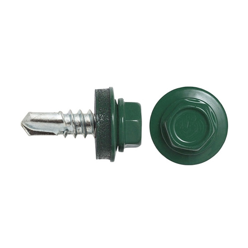 Саморез кровельный RAL-6005 ZP 4,8х35 (250 шт), тов-048435, (зеленый мох)