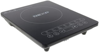 Плитка электрическая DEXP INS-2000 черный [2 кВт, конфорок - 1, переключатели - сенсор, покрытие -стеклокерамика]
