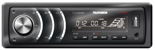 Автомагнитола TELEFUNKEN TF-CCR8091B (Блютуз/1din/4х45Вт/радио/USB/TF)