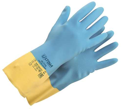 Перчатки COLOR GUARD латекс/неопрен (уп -12 пар / кор - 144 пары) (9/L), ULT170