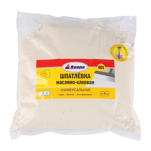 Шпаклёвка масляно-клеевая Диола Д-001 универсальная (4 кг), тов-037477