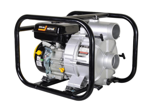 Мотопомпа "HUTER" MPD-80 (900л/мин, 7,0л.с.) ГРЯЗНАЯ ВОДА, высота напора 30 метров