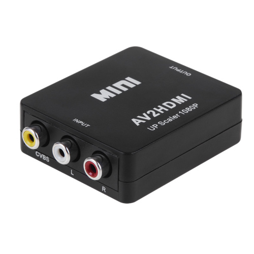 Конвертер 3 RCA на HDMI, пластик (вход RCA, выход HDMI), подключение видеомагнитофона к телевизору
