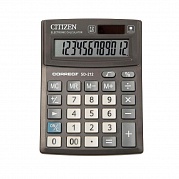 ВАБ076 Калькулятор бухгалтерский 12разрядов, 2питании, 135х120х8мм, CITIZEN Correct, арт. SD-212/CMB1201BK