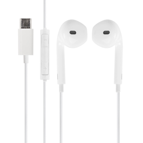 Наушники с микрофоном и с  разъемом USB 3.1 Type-C (male) белые