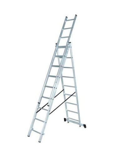 Лестница алюминиевая трёхсекционная ЛА 3х8 "ВИХРЬ", 6,22 метра, 73/5/1/21
