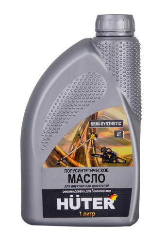 Масло 2Т полусинтетическое для двухтактных двигателей, для техники, 1л  "HUTER", 73/8/3/2