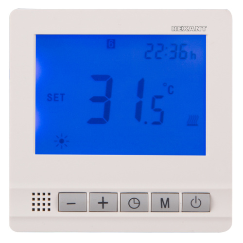 Терморегулятор с дисплеем и автоматическим программированием (R06XT) кремовый цвет REXANT
