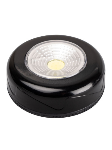 Светильник ФАZA TF3-L1W-bk, черный, светильник пушлайт с COB светодиодом, 60 Лм, 3*AAA