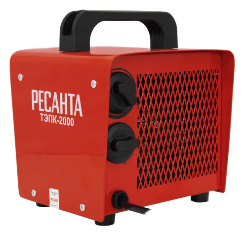 Тепловая электрическая пушка "РЕСАНТА" ТЭПК-2000 (1000/2000Вт) керам.нагревательный элемент