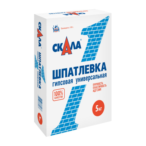 Шпаклевка Скала, гипсовая, 5 кг, тов-125132