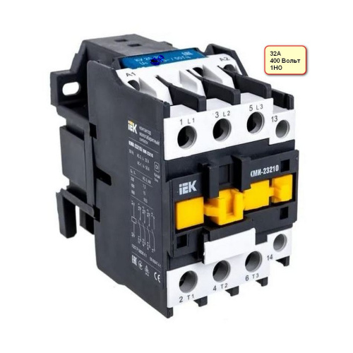 Контактор КМИ-23210 32А 400В/АС3 1НО ИЭК, KKM21-032-400-10
