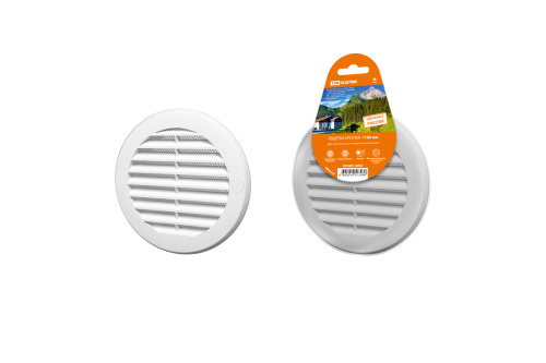 Решетка круглая с москитной сеткой, с фланцем d100, внеш. D136, бел. TDM, SQ1807-0092