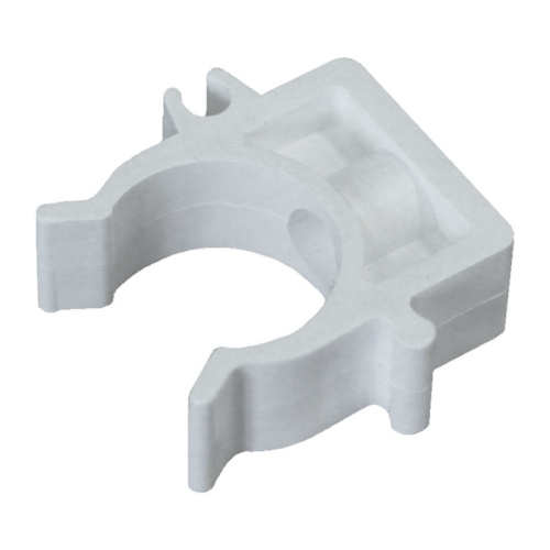 Опора (клипса) пластиковая для труб 20 мм, белая (уп 10 шт), тов-169116