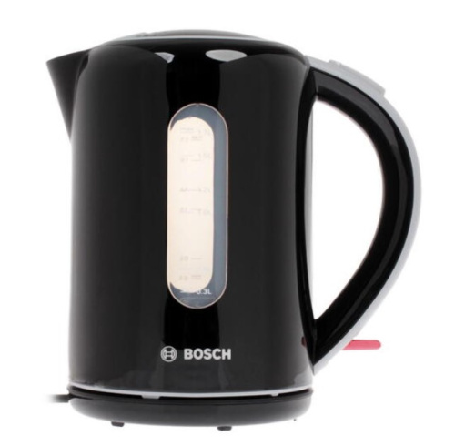 Электрочайник Bosch TWK7603 черный [пластик, 1.7 л, 2200 Вт, фильтр, скрытый нагревательный элемент]