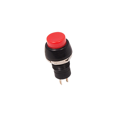 Выключатель-кнопка 250V 1А (2с) ON-OFF красная Micro (PBS-20А)