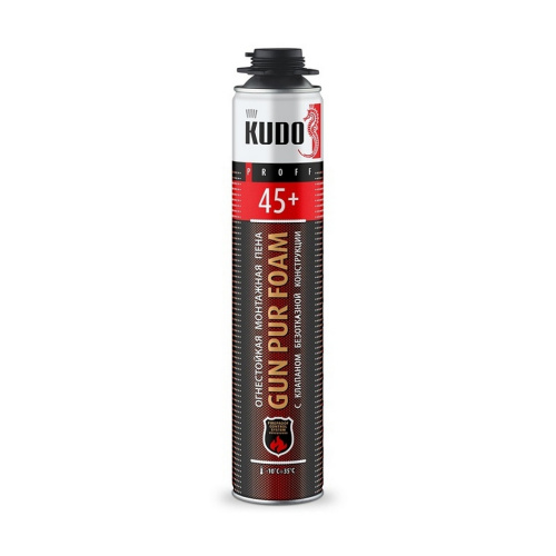 Пена полиуретановая монтажная Kudo Fire Proff 45+, огнест. всесезон, тов-214825