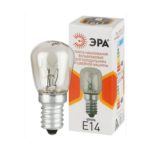 Лампочка T26 15Вт Е14/E14 230В для холодильника и швейной машины КНР ЭРА Б0066403,  850850